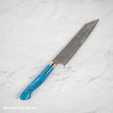 Nigara Anmon (暗紋) SG2 Raindrop Damascus K-tip Petty 150mm Western Blue Turquoise
