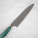 니가라 하모노 안몬 SG2 레인드롭 다마스커스 페티 150mm 웨스턴핸들 그린 터콰이즈