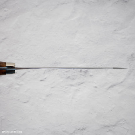 Nigara Anmon (暗紋) SG2 Raindrop Damascus K-tip Petty Western 150mm Ironwood
