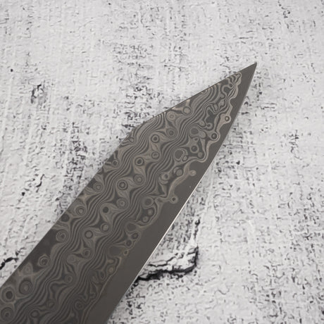 Nigara Anmon (暗紋) SG2 Raindrop Damascus K-tip Sujihiki 240mm Mother-of-peral Western