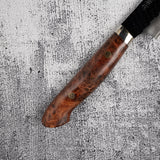 Nigara SG2 K-tip Sujihiki 255mm Tsuchime Kurouchi Amboyna Western