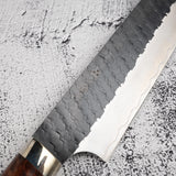 Nigara SG2 K-tip Sujihiki 255mm Tsuchime Kurouchi Amboyna Western