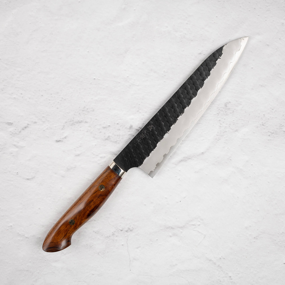Nigara SG2 Kurouchi Tsuchime Gyuto 210mm Western Ironwood