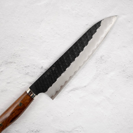 Nigara SG2 Kurouchi Tsuchime Gyuto 210mm Western Ironwood