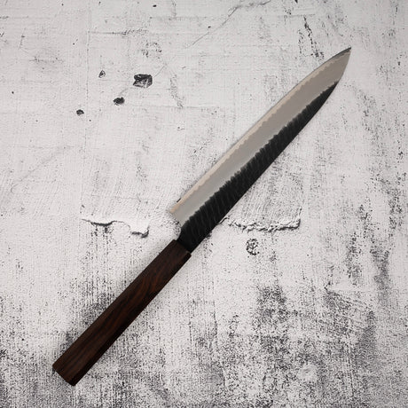 Nigara SG2 Kurouchi Tsuchime Sujihiki 240mm Ebony Handle