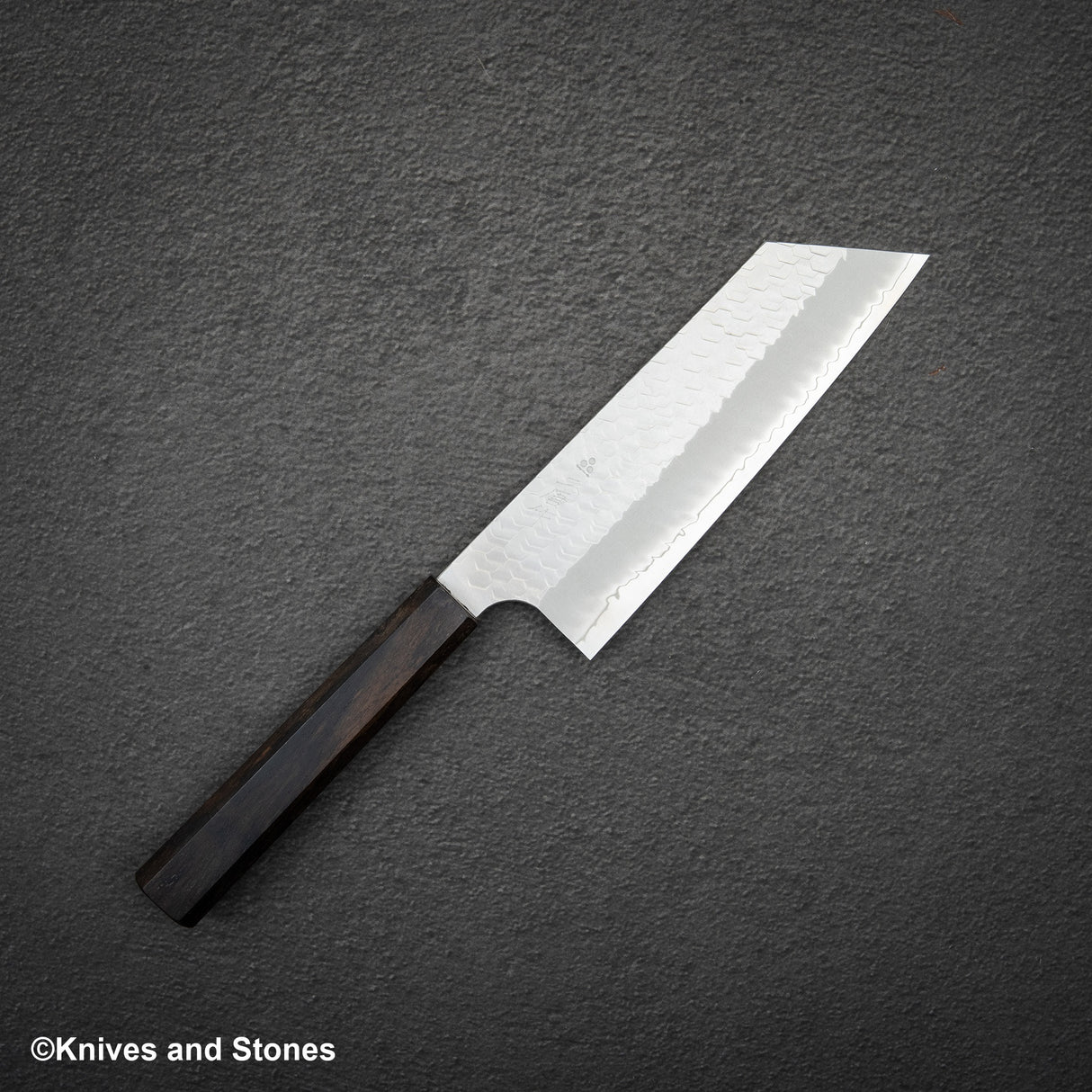 Nigara SG2 Tsuchime Matt Migaki K tip Nakiri 180mm Ebony Handle