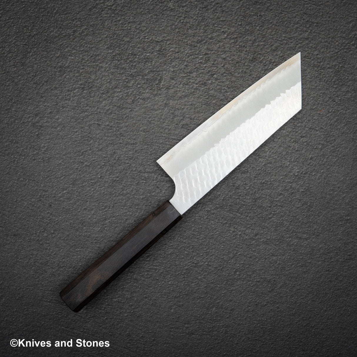 Nigara SG2 Tsuchime Matt Migaki K tip Nakiri 180mm Ebony Handle