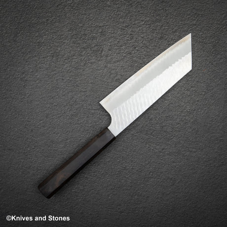 Nigara SG2 Tsuchime Matt Migaki K tip Nakiri 180mm Ebony Handle