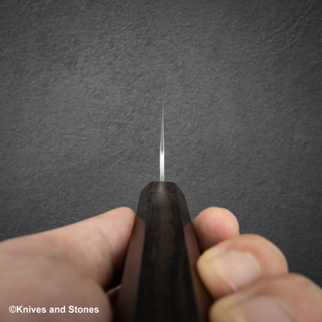 Nigara SG2 Tsuchime Matt Migaki K tip Nakiri 180mm Ebony Handle