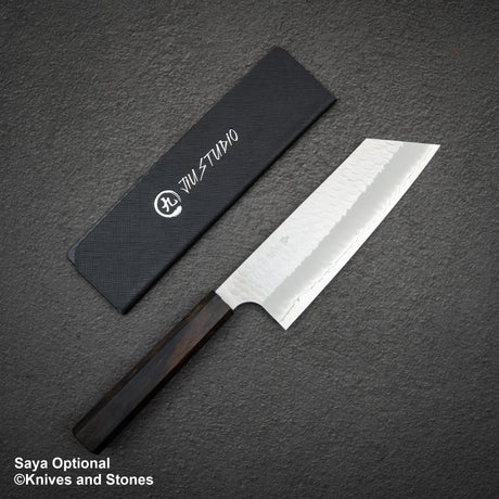 Nigara SG2 Tsuchime Matt Migaki K tip Nakiri 180mm Ebony Handle