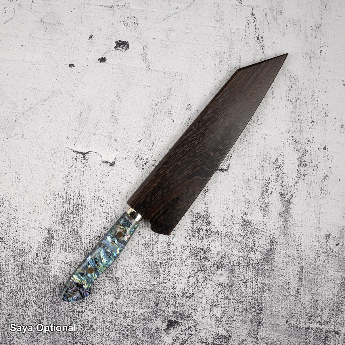 Nigara SG2 Mother-of-pearl K-tip Gyuto 210mm Kurouchi Tsuchime