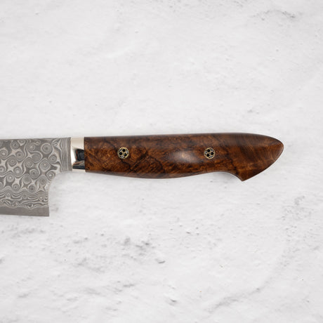 Nigara Anmon (暗紋) SG2 Raindrop Damascus Gyuto 210mm Western Ironwood