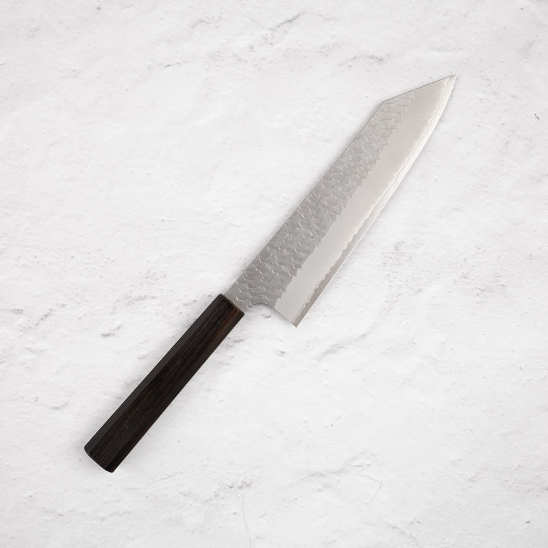 Nigara SG2 Tsuchime Matt Migaki K-tip Gyuto 210mm Ebony