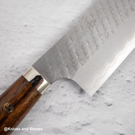 Nigara SG2 Tsuchime Matt Migaki K-tip Gyuto 210mm Western Ironwood