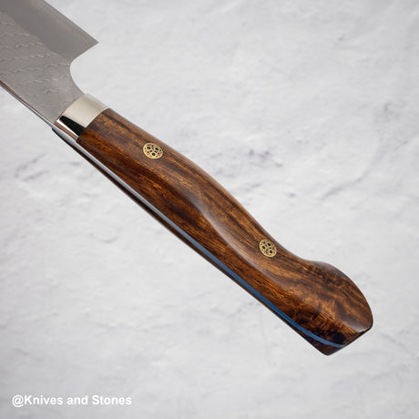 Nigara SG2 Tsuchime Matt Migaki K-tip Gyuto 210mm Western Ironwood