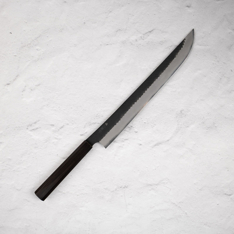 Nigara SG2 Tsuchime Kurouchi Sakimaru Sujihiki 300mm Ebony
