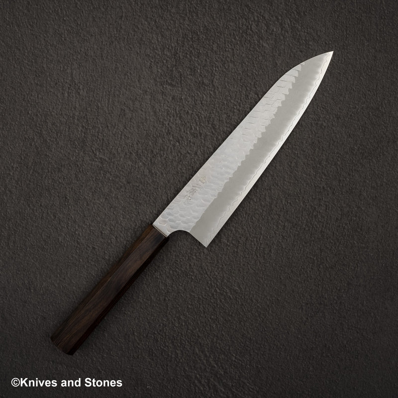Nigara SG2 Tsuchime Matt Migaki Gyuto 210mm Ebony Handle