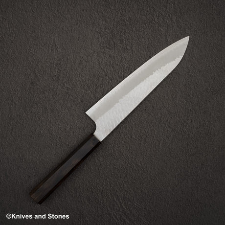 Nigara SG2 Tsuchime Matt Migaki Gyuto 210mm Ebony Handle