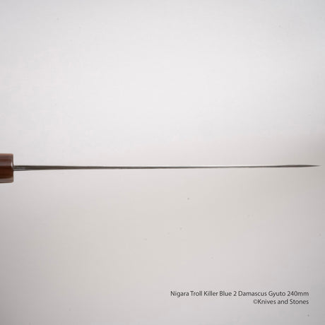 Nigara Troll Killer "Onikoroshi" Aogami #2 Damascus 240mm Gyuto