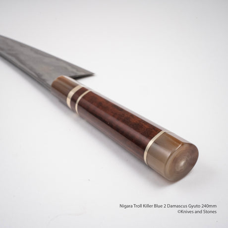 Nigara Troll Killer "Onikoroshi" Aogami #2 Damascus 240mm Gyuto