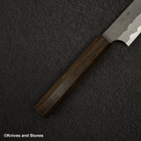 Nigara Aogami (Blue) Super Matt Migaki Tsuchime Finished Petty 150mm Black Chacate