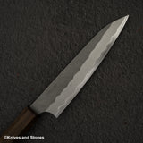 Nigara Aogami (Blue) Super Matt Migaki Tsuchime Finished Petty 150mm Black Chacate