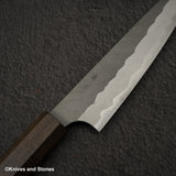Nigara Aogami (Blue) Super Matt Migaki Tsuchime Finished Petty 150mm Black Chacate
