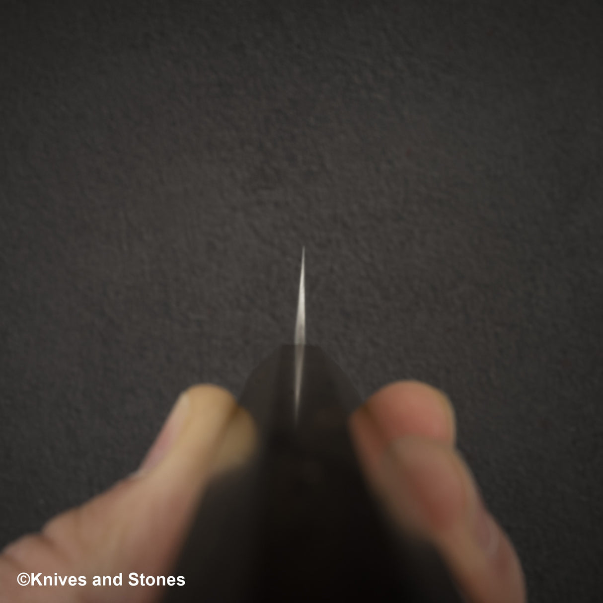 Nigara Aogami (Blue) Super Matt Migaki Tsuchime Finished Petty 150mm Black Chacate