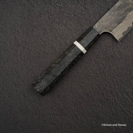 Nigara Ginsan Kurozome Damascus Gyuto 240mm Birch Handle