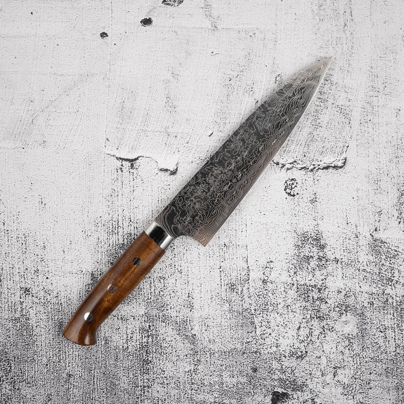 Takeshi Saji SG2 Diamond Damascus Gyuto 180mm Ironwood Handle