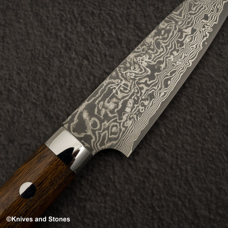 사지 타케시 SG2 블랙 다마스커스 페티 130mm 아이언우드 핸들