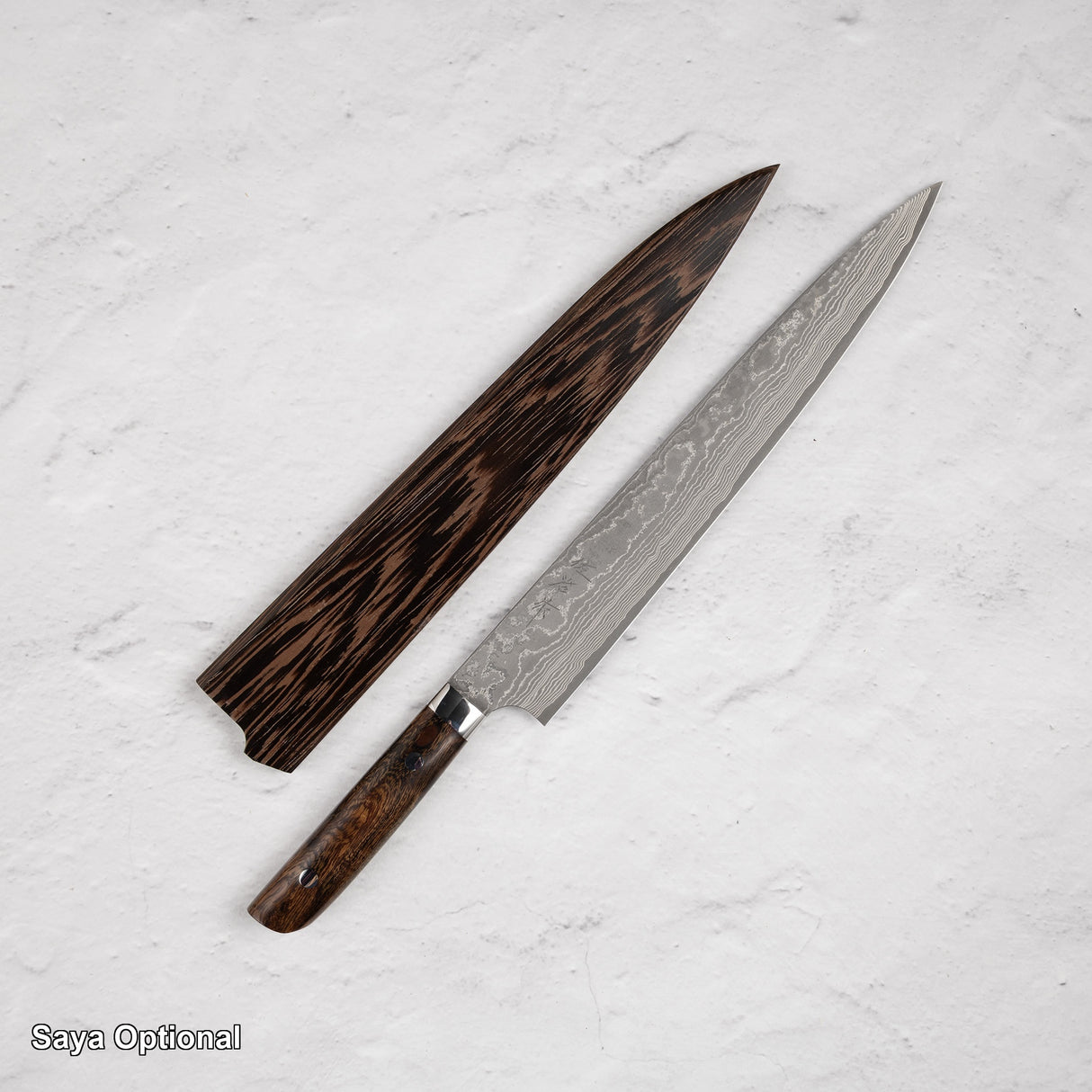 Saji Damascus Sujihiki 270mm VG10 Ironwood