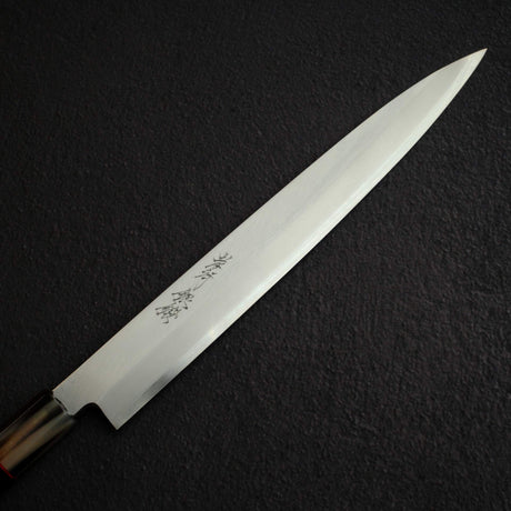 Sakai Takayuki Gintan Ginsanko Yanagiba 270mm,  Ebony Handle Blonde Horn