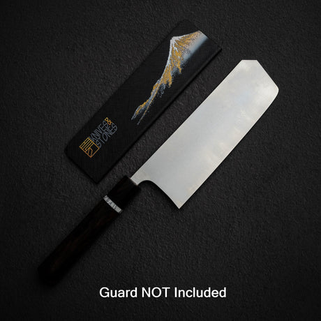 Shibata Koutetsu Chromax Boss Nakiri 175mm, Ebony White Ring Handle