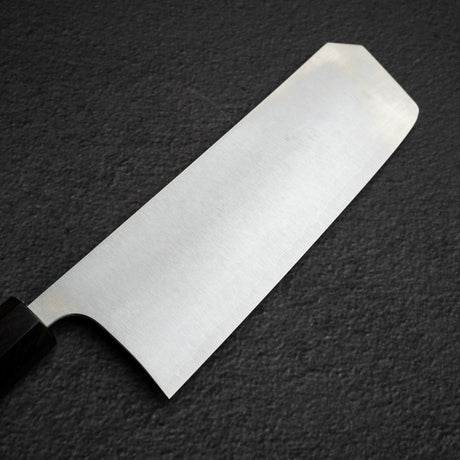 Shibata Koutetsu Chromax Boss Nakiri 175mm, Ebony White Ring Handle