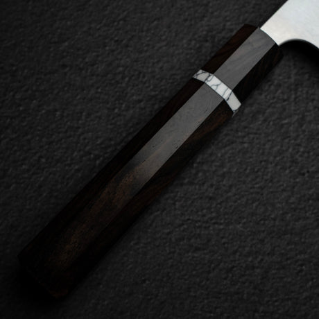 Shibata Koutetsu Chromax Boss Nakiri 175mm, Ebony White Ring Handle