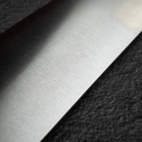 Shibata Koutetsu Chromax Boss Nakiri 175mm, Ebony White Ring Handle