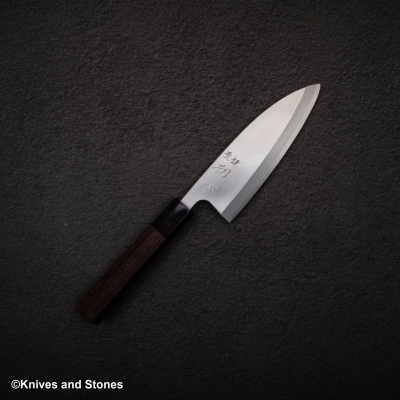 하츠코코로 x 묘진 시라사기 은삼강 데바(생선손질칼) 150mm