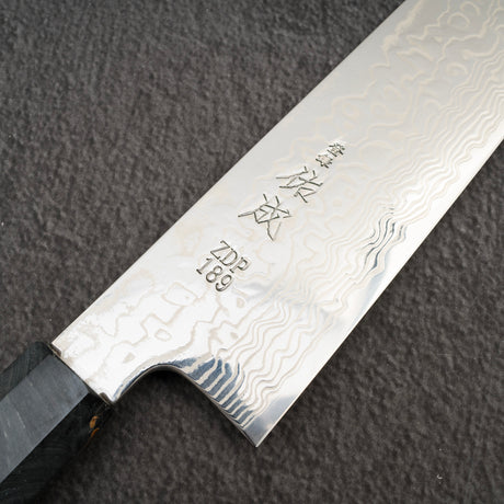 Sukenari ZDP-189 Damascus Kiritsuke (K-tip) Gyuto 240mm Birch Burl Handle