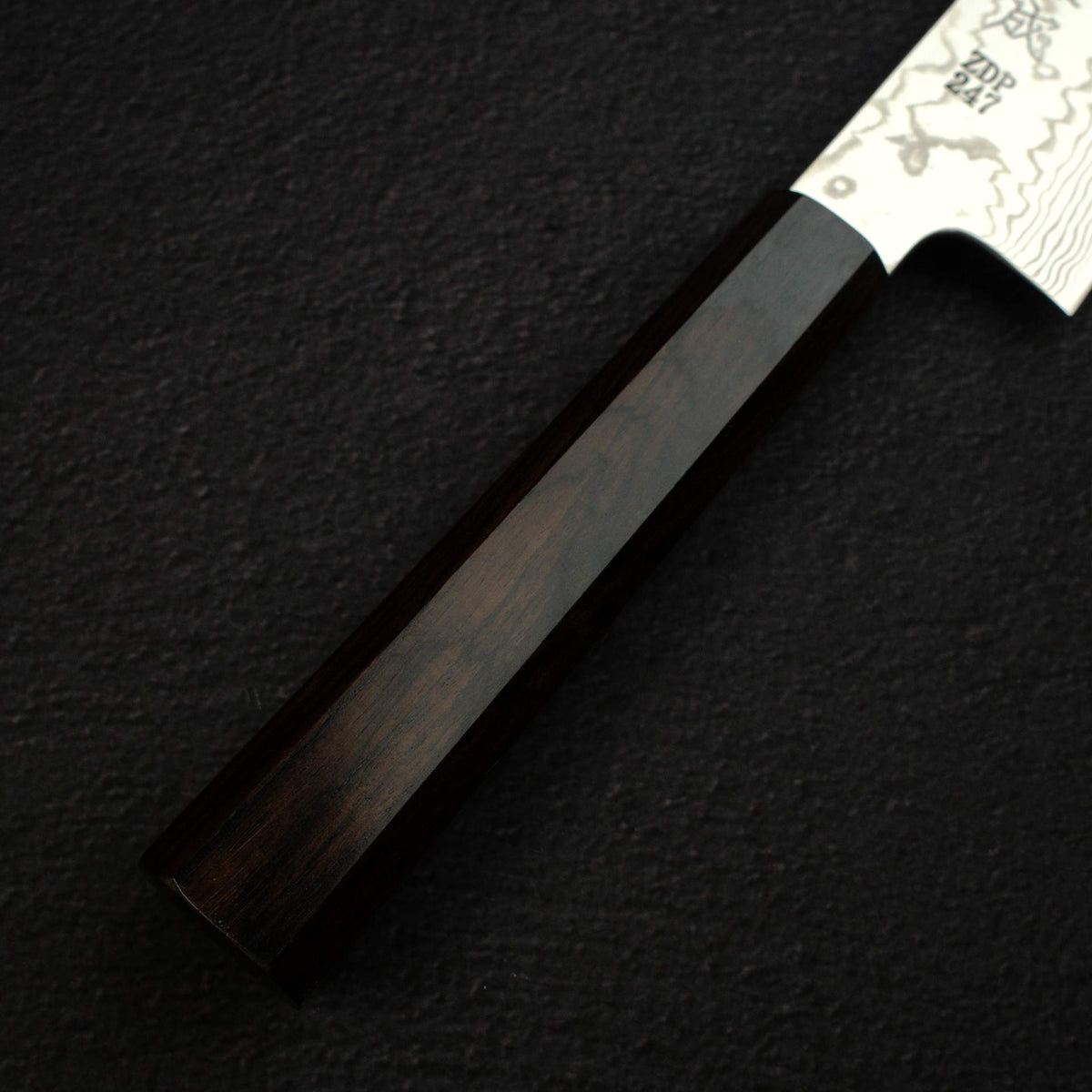 Sukenari ZDP-247 Damascus Santoku 180mm, Ebony Handle