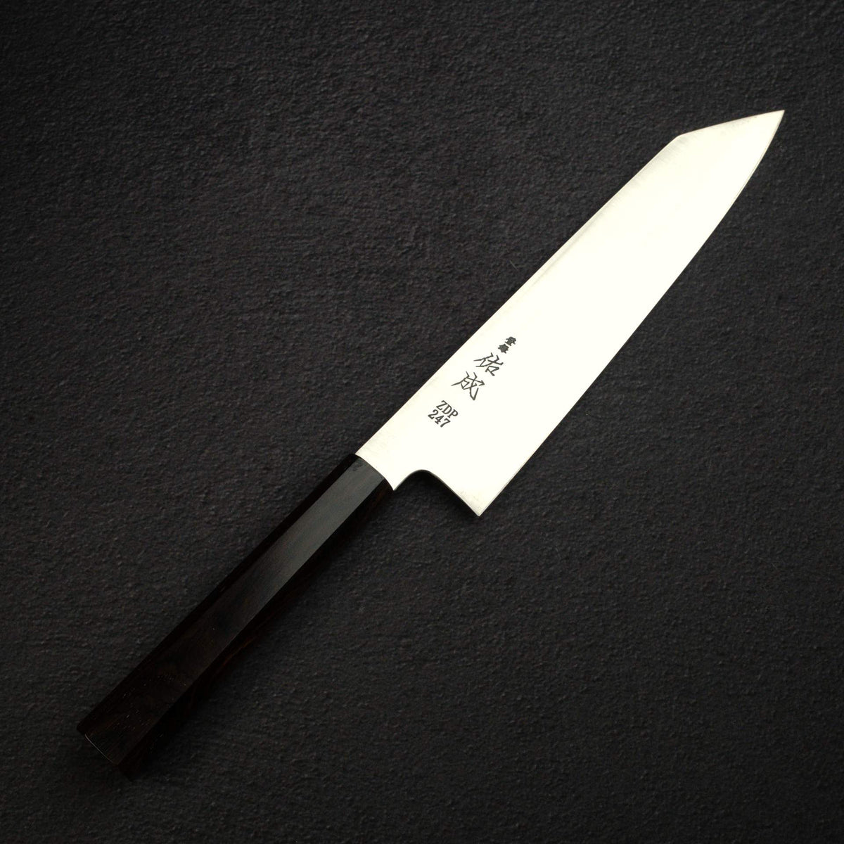 Sukenari ZDP-247 Hairline K-tip Gyuto 240mm, Ebony Handle
