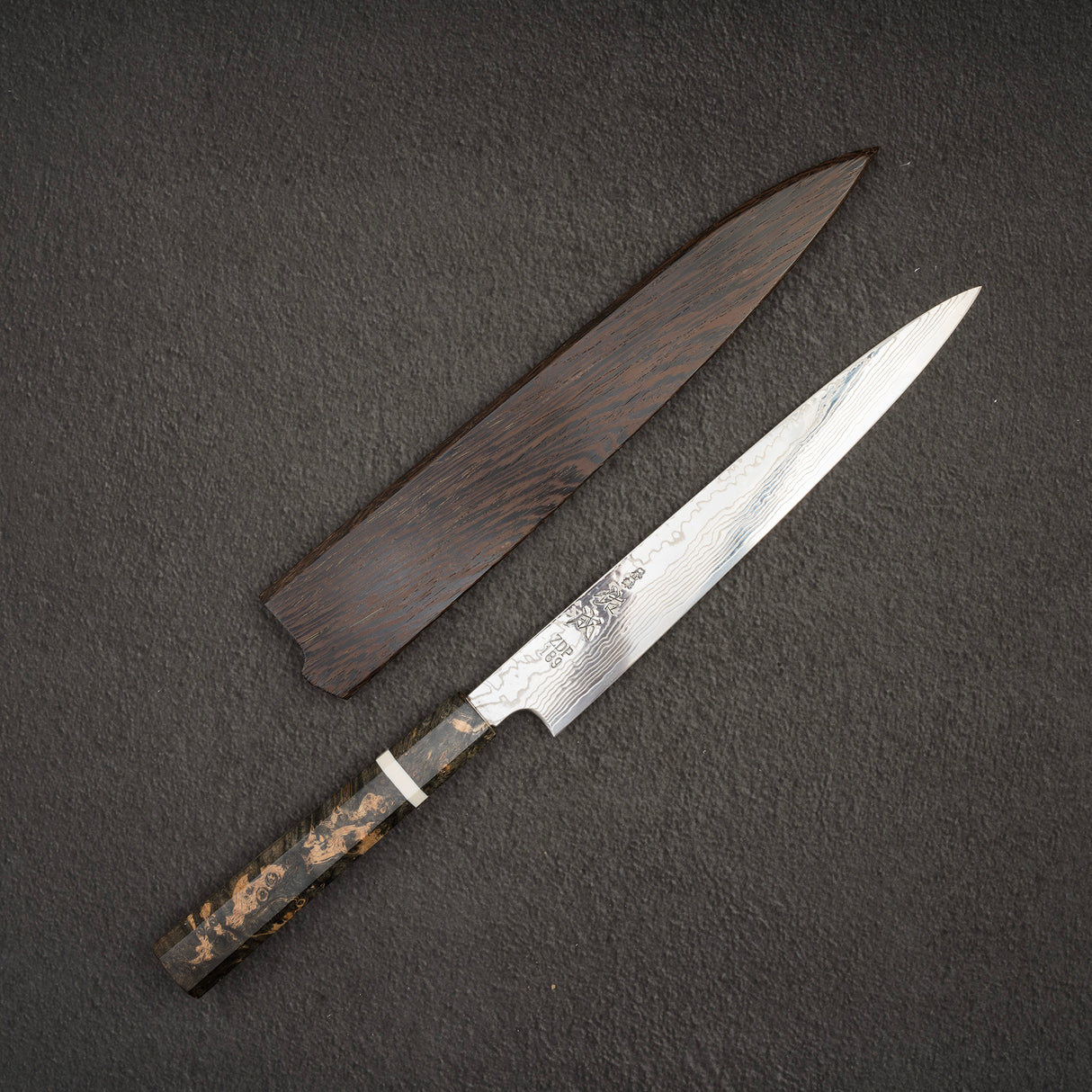 스케나리 ZDP-189 다마스커스 스지히키 240mm 벌우드 핸들 사야 포함