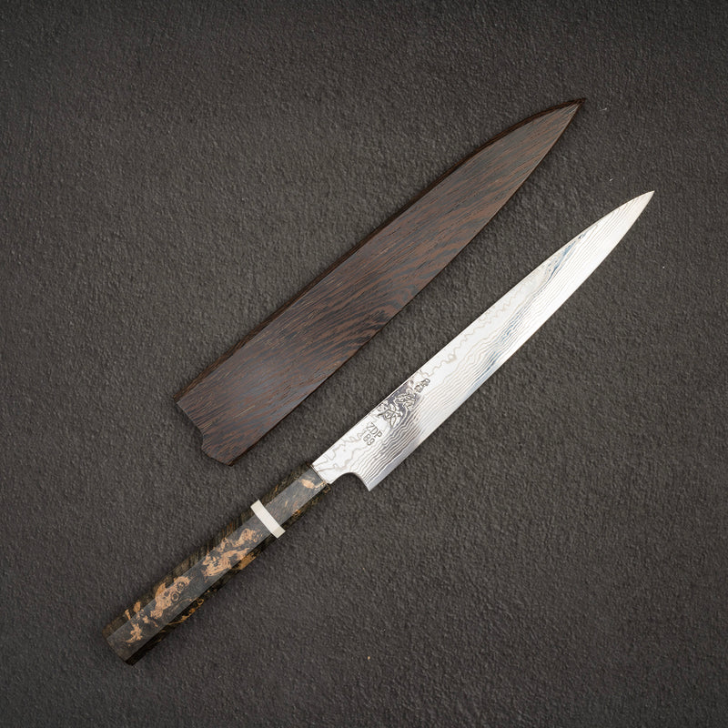 스케나리 ZDP-189 다마스커스 스지히키 240mm 벌우드 핸들 사야 포함