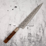 사지 타케시 SG2 블랙 다마스커스 스지히키 240mm 하트형 아이언우드 핸들