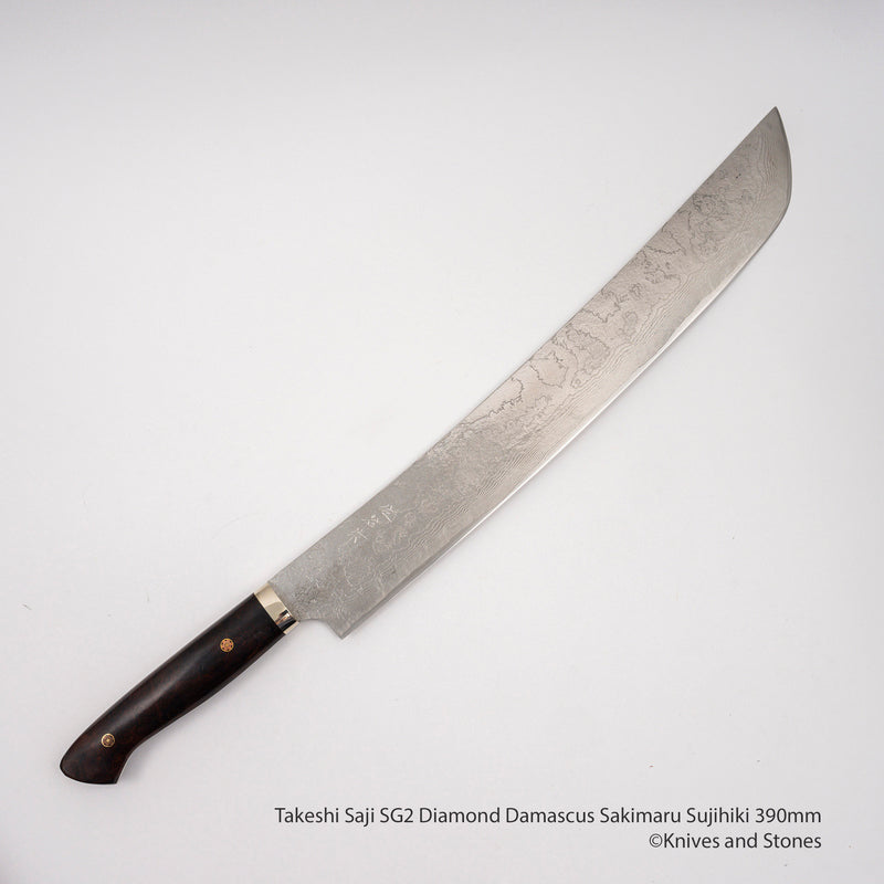 사지 타케시 SG2 다이아몬드 다마스커스 사키마루 스지히키 390mm