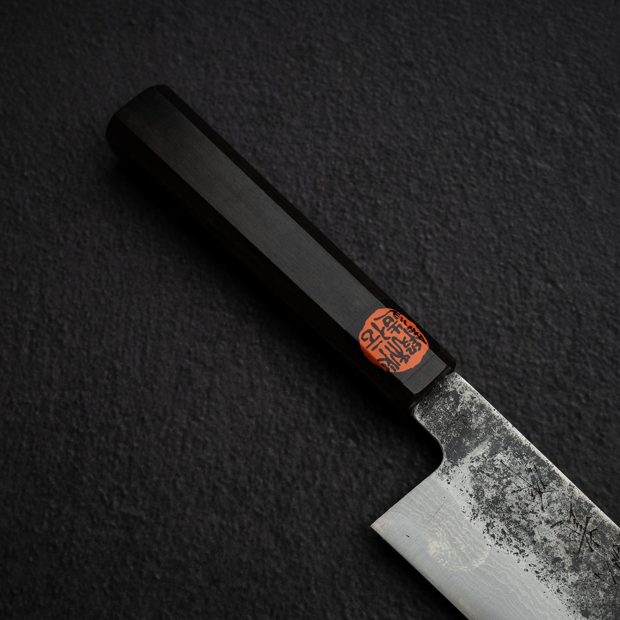 Tanaka Blue 2 Damascus Santoku 170mm Kurouchi