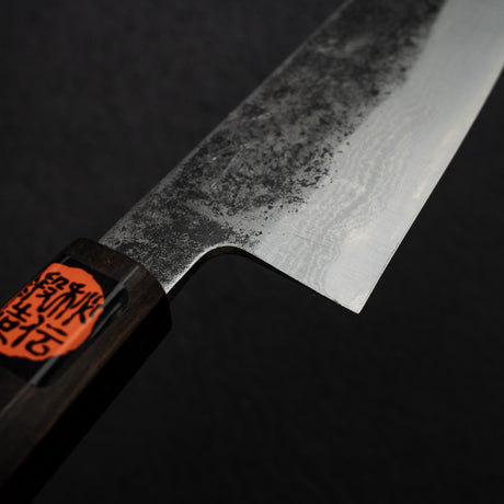 Tanaka Blue 2 Damascus Santoku 170mm Kurouchi