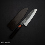 Tanaka Blue 2 Damascus Santoku 170mm Kurouchi