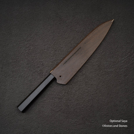 Tetsujin Blue 2 Kasumi Gyuto 210mm Ebony Handle
