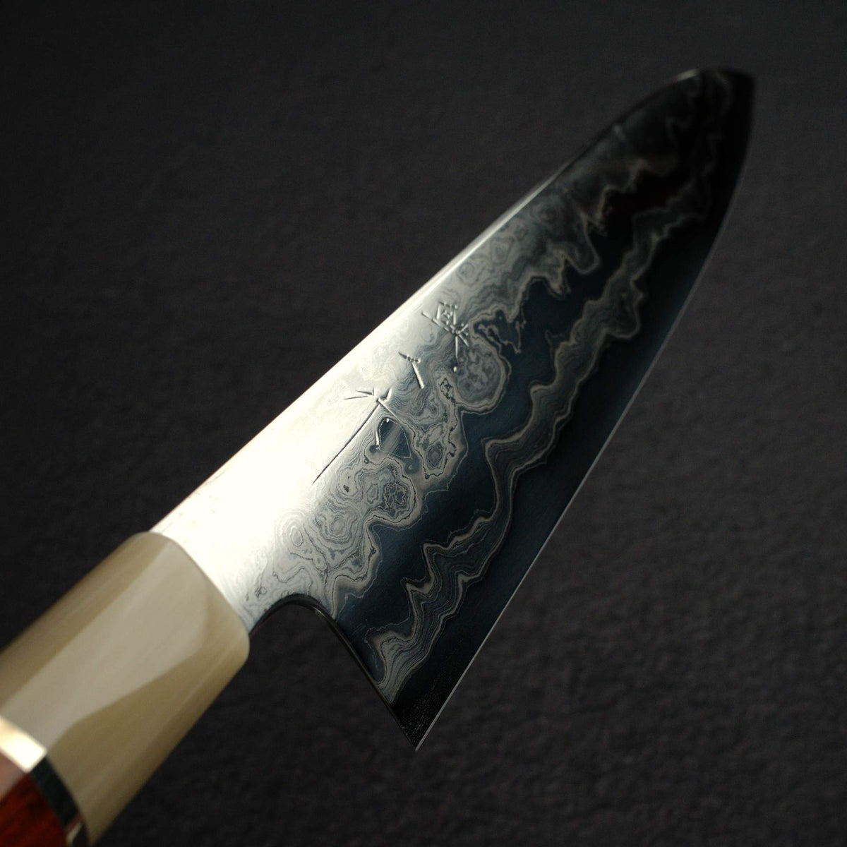 Tetsujin SP Lightning Blue 2 Hand-folded Damascus Gyuto 240mm w/ Saya